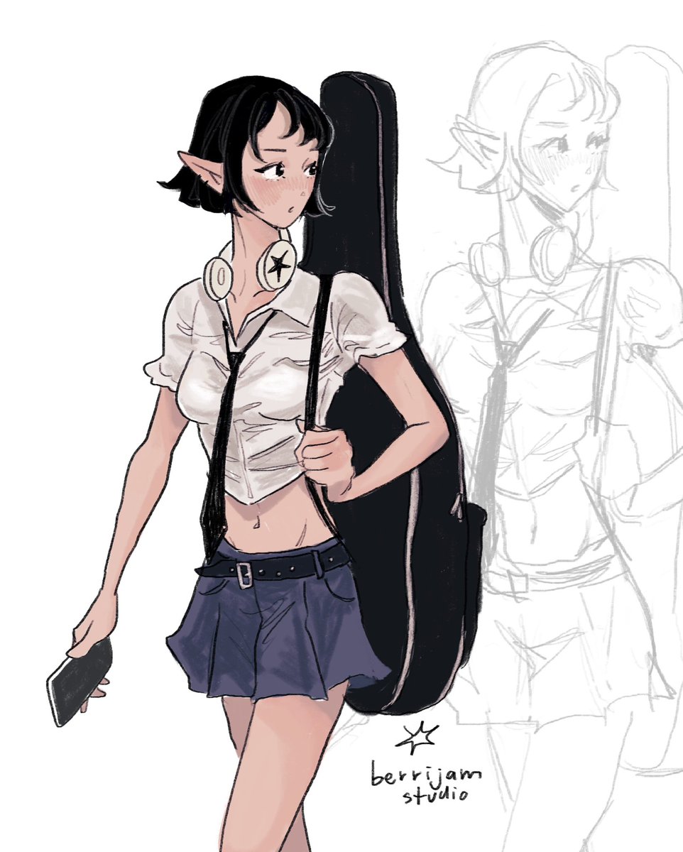 doodling some ideas for new oc :33