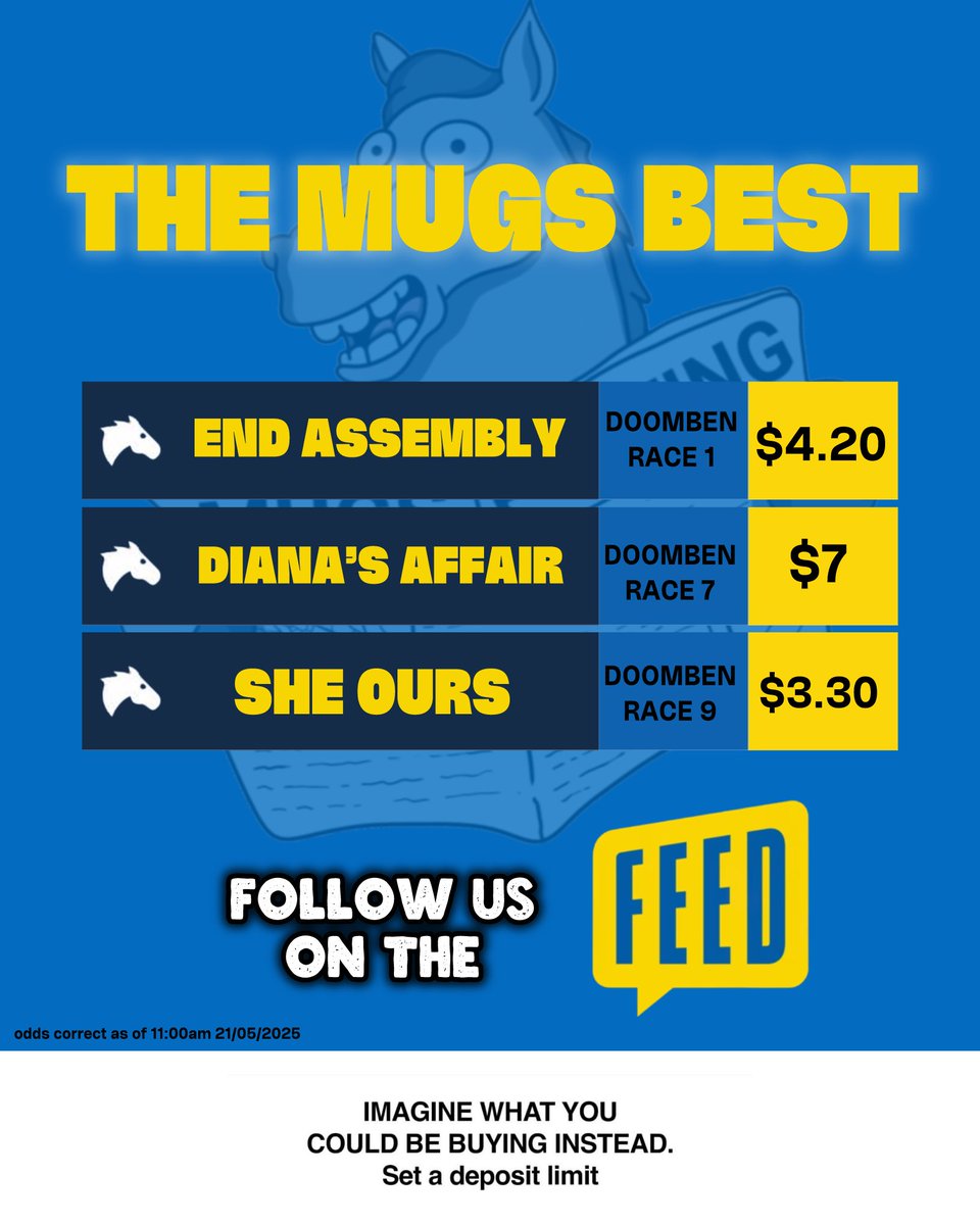 Back us in here👇🏼

sportsbet.com.au/feed/profile/v…

Sir Carter | Race 5 | Doomben
God speed big boi 💥🔥