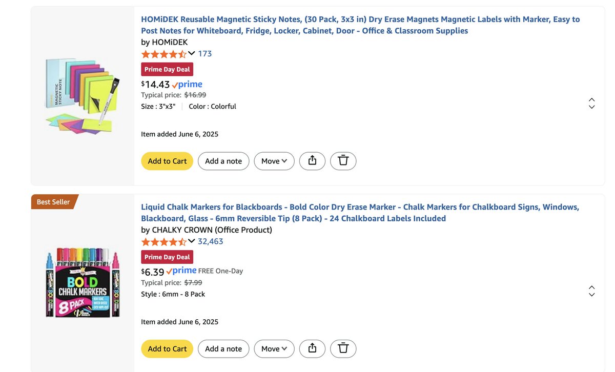 Is there anyone who can help with just 1 donation to my Amazon list? I am switching schools and grades for the first time in 9years. Anything helps and is greatly appreciated! 🍎✨#ClearTheList #BetterTogether #TeachersofX #DMV
amazon.com/hz/wishlist/ls…