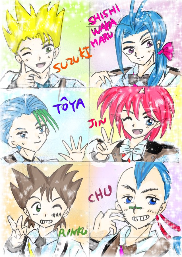 ruramaru88's tweet photo. #創作クラスタの版権絵晒し大会会場 

1枚目は六人衆のハロウィン
デジタル歴1ケ月、アイビスの使い方もわからないまま徹夜で描いた私の渾身の力作‼️
ちなみに制作17時間😂

2枚目はキンプリのシンデレラガールのMVをイメージした六人衆www

3枚目は六人衆の学パロ

4枚目は去年描いた六人衆の夏祭り https://t.co/09yCGyD4Nw