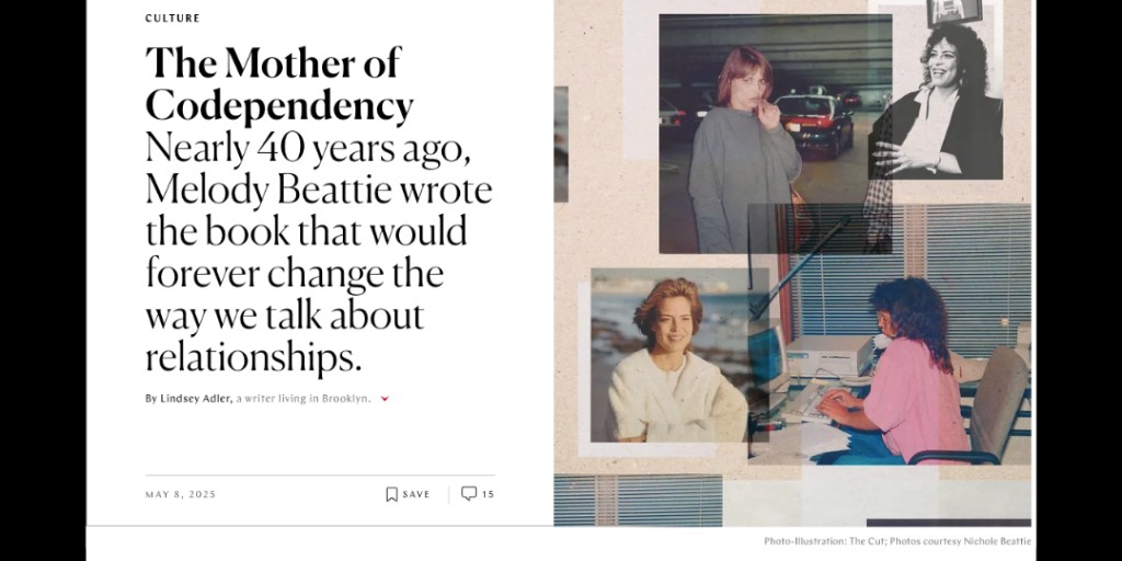 MelodyBeattie's tweet image. Nearly 40 years ago, Melody Beattie wrote the book that would change the way we talk about relationships.

#MelodyBeattie #CodependentNoMore