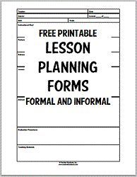 Free Printable Lesson Planning Forms - Both formal and informal versions/formats. #education #teaching #freeprintables #lessonplans #lessonplanning studenthandouts.com/miscellaneous/…