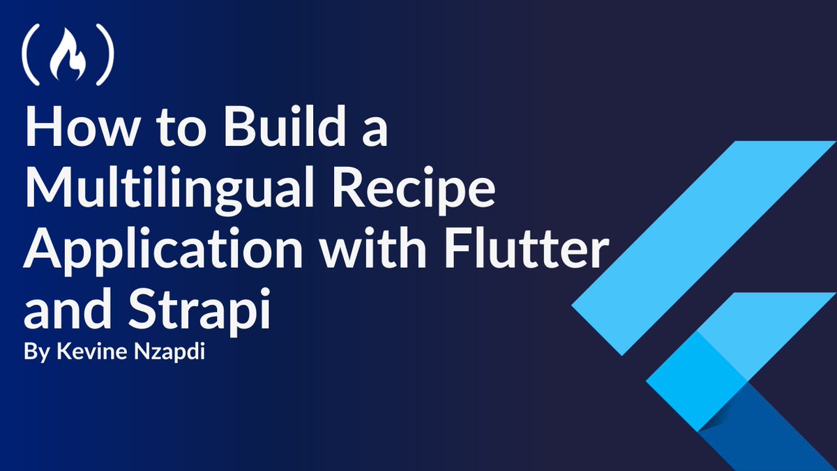 freeCodeCamp's tweet image. Flutter is an open-source UI software development kit that lets you build UIs for mobile, web, &amp;amp; desktop from one codebase.

And in this in-depth tutorial, @KevinegunNzapdi teaches you how to use it + Strapi to build a multi-lingual social recipe app.

He walks you through…
