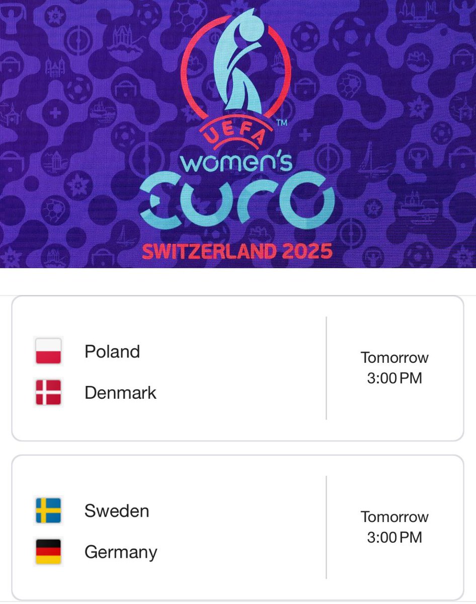 **UEFA WOMEN's EURO 2025⚽️••WINNER GETS $20 VIA MTN/MOMO**

⚠️PREDICT EXACT SCORE OF BOTH GAMES⚠️

•ENTRIES WILL CLOSE🔒 @ 3PM TOMORROW
•COMMENT/DM predictions ONLY ONCE
•RT POST

**if there are more than 2 winners $ will be split to first 2 correct entries**