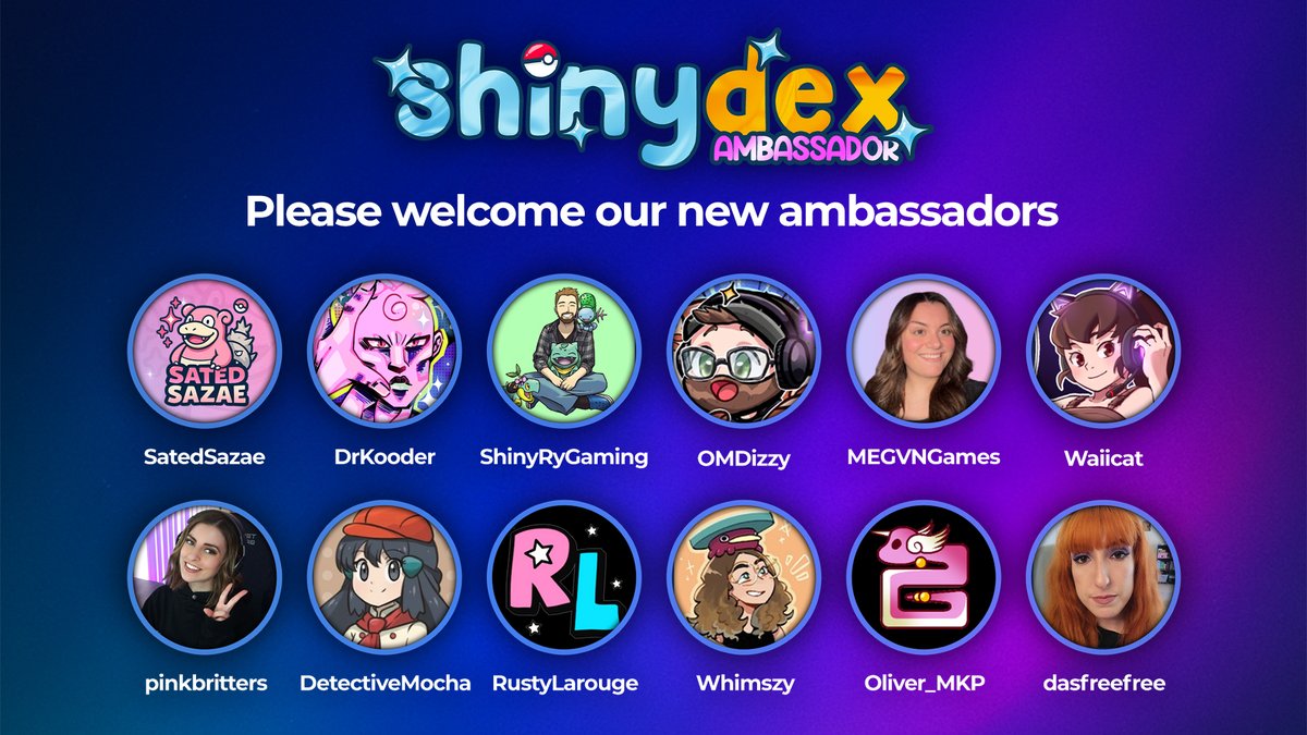 ShinyDexTweets's tweet image. 🚨 NEW AMBASSADOR ALERT!! 🚨
Check out all our new ambassadors!
shinydex.com/ambassadors