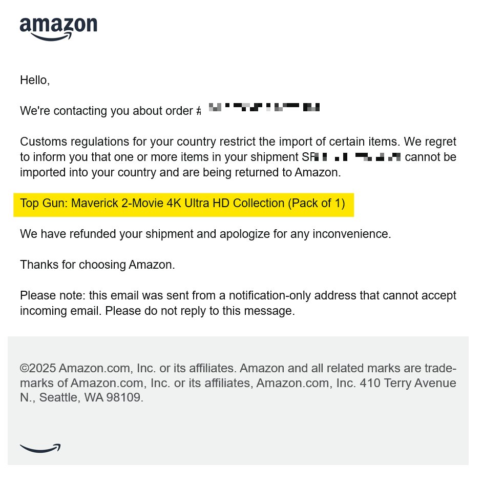 webbhk's tweet image. Seriously @amazon, I just felt the need for speed. It seems that SF International bounced my package after you shipped it to #HK. Is this about a certain flag on @TomCruise&apos;s jacket by any chance? Can&apos;t be too careful #NSL.