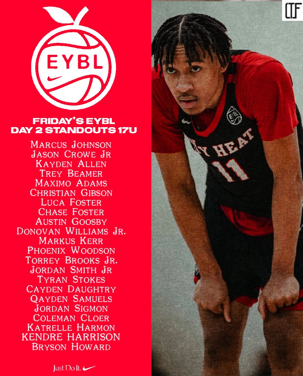 After a full slate of highly competitive games, I’ve locked in my official EYBL 17U Day 2 Standouts 🔥💯 Stay tuned for Day 3 — more talent, more takeaways on the way! 🏀📈 #EYBL17U #Day2Standouts