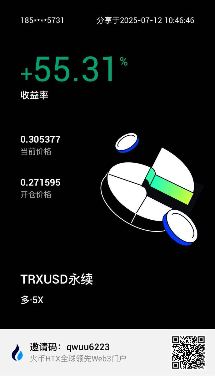 $TRX 就是稳稳的幸福，不管市场怎么波动，他就是主打一个慢慢悠悠自个儿上涨
这个仓开半个月了，除了后悔没all in外，没有其他想法
