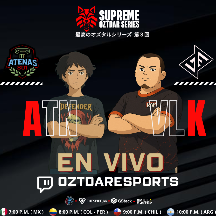 🔥 HOY se define el último cupo del BRACKET B 🔥
#ATENAS801 🆚 <a href="/VULKAN_e_Sports/">VULKAN e-Sports</a> 
 
Solo uno seguirá haciendo historia y se unirá a los 3 ya clasificados.
El otro... se despide.
📍Todo o nada.
🎙️ Con las voces de 
<a href="/criscaster_/">cris</a>  &amp; <a href="/lmercy92/">lMercy</a> 

 👉 En vivo: twitch.tv/oztdaresports