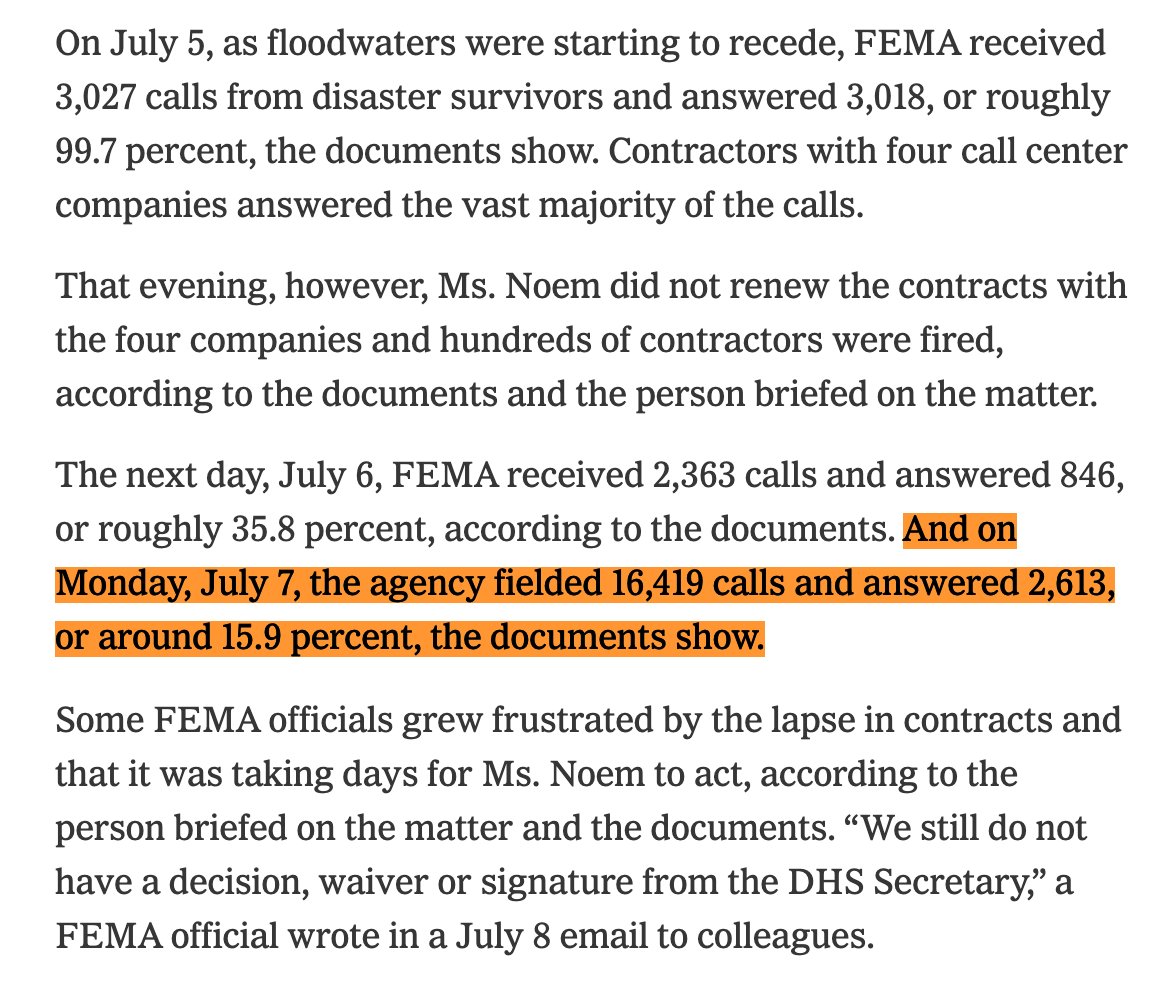 A day after the Texas floods, FEMA laid off hundreds of call-center workers. Then, records show, the agency did not answer thousands of calls to its disaster assistance line.