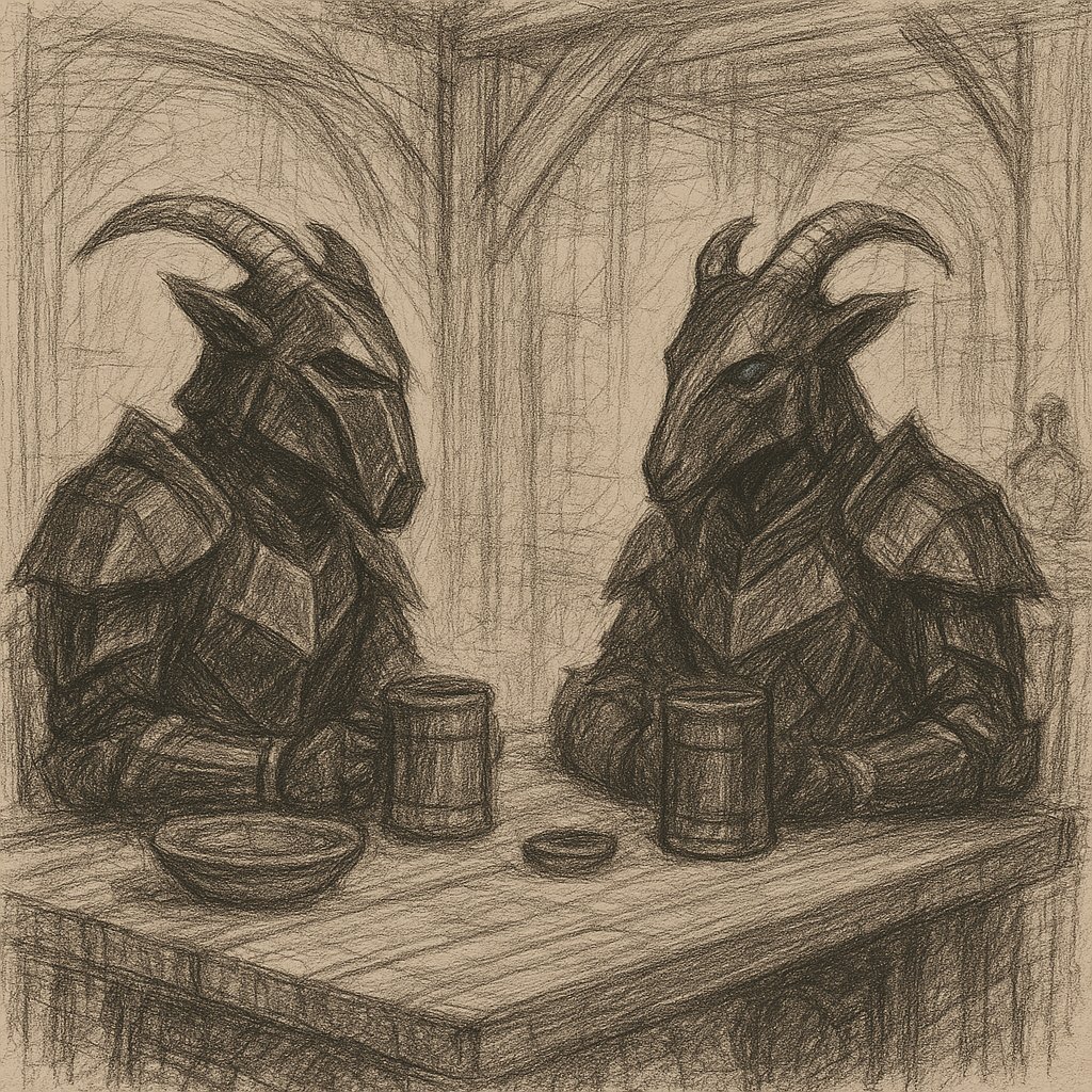 "Didn’t speak. Didn’t blink. One left silver. The other left a blinking stone. I poured their drinks with both hands shaking. They nodded. I’ll never forget that nod."
-A Barkeep at the Copper Fang Tavern