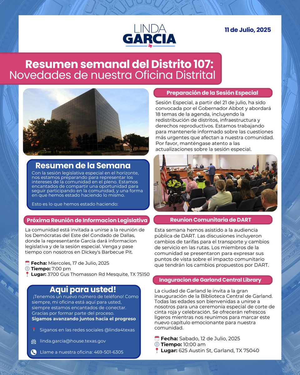 lindafortexas's tweet image. 🔔HD Newsletter Alert🔔
With special session around the corner, we are working hard to keep you connected and informed.
#HD107 #txlege