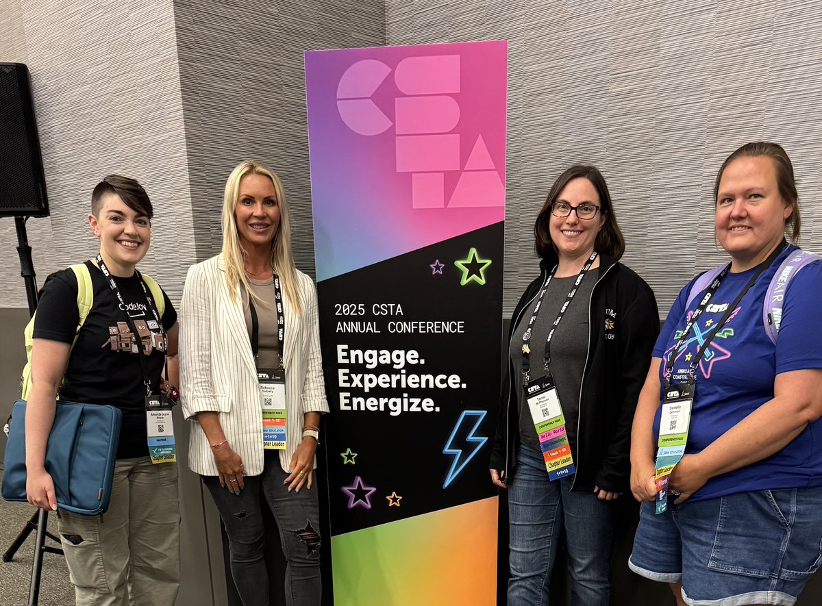 BeccaGutosky's tweet photo. #CSTA2025 didn’t disappoint! What a great gathering to connect and learn with the #computerscience education community! @cstapittsburgh @csteachersorg #CSinPA https://t.co/oKoWHgmeSS