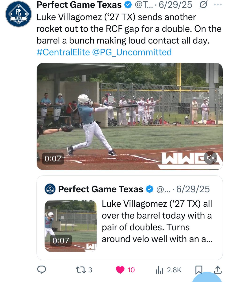 Just got this cool write up from Luke’s Perfect Game tournament in Houston a couple weeks ago.