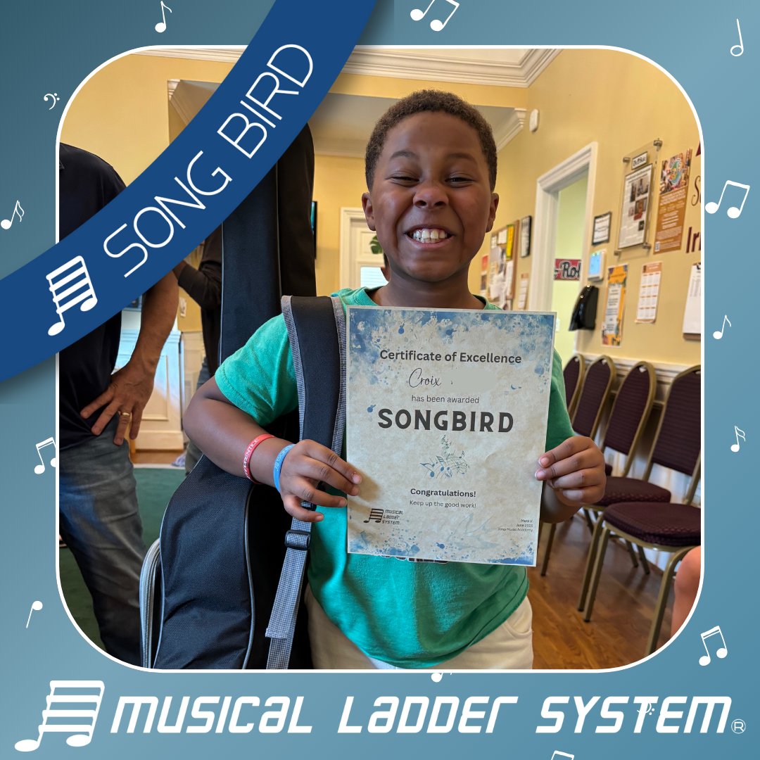 ColaArtsAcademy's tweet image. Congratulations to Croix for earning his Song Bird Wristband!

#musicalladdersystem