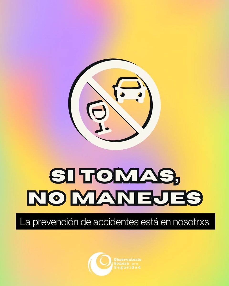 ¡Disfruta el fin de semana con responsabilidad!🎭🎉⚾️⛳️ 🏖️🏜️🏔️ 

#SiTomasNoManejes 🥂🚫 🚗

Contrata servicios de aplicación, taxi o designa un conductor 🚙🚕🚌

Menores de edad no consumen alcohol 🔞🍻🚫 

#SeguridadResponsabilidadDeTodxs
#TemporadaDeVacaciones