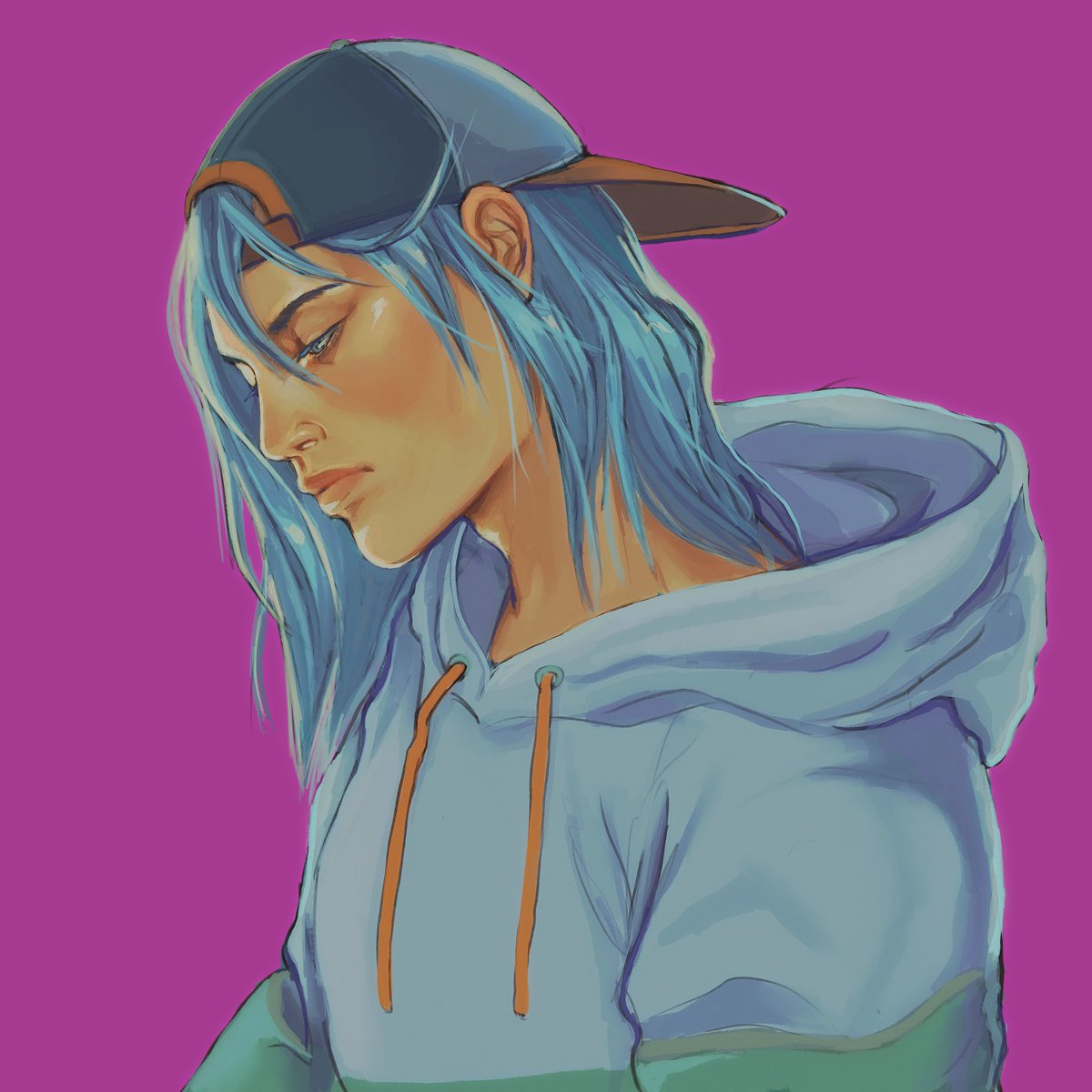 shaedeer's tweet image. artfight friendly fire for @retquits i love a melancholy boy aaaaa ✨🩵