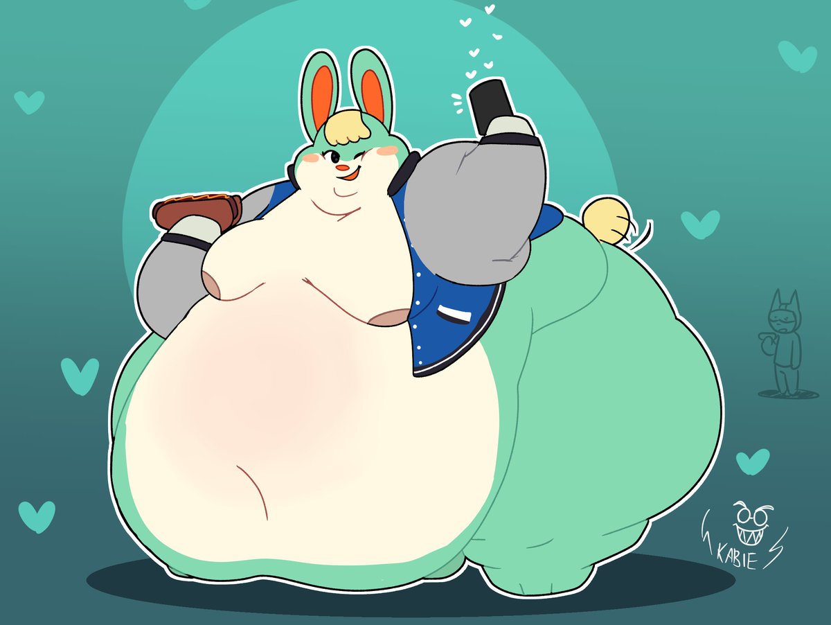 //fat fetish art
ive been playing AC again so, might as well celebrate it by making one of the villagers fat hehe