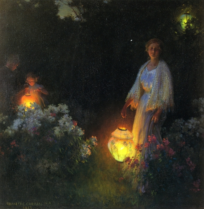 Charles Courtney Curran (1861-1942) an American impressionist painter, best known for his canvases depicting women in various settings. He was also known for his teaching at the Cragsmoor Art Colony in Ulster County, New York.