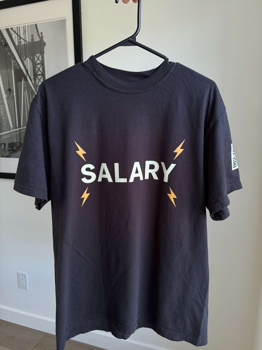FCFNetwork's tweet image. First $salary T-shirt prototype came in!
What do we think? 🔥 or 🗑️