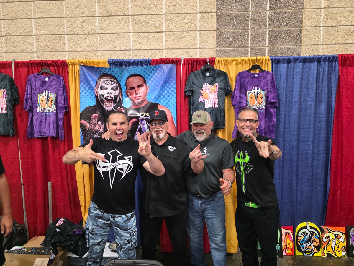 ScottSteiner's tweet image. The Steiner Brothers and the Hardy Boys — two tag teams who defined different eras, yet share the same DNA: innovation, intensity, and unforgettable moments.
See both teams at Fanboy Expo in Knoxville, TN starting at 10am tomorrow.