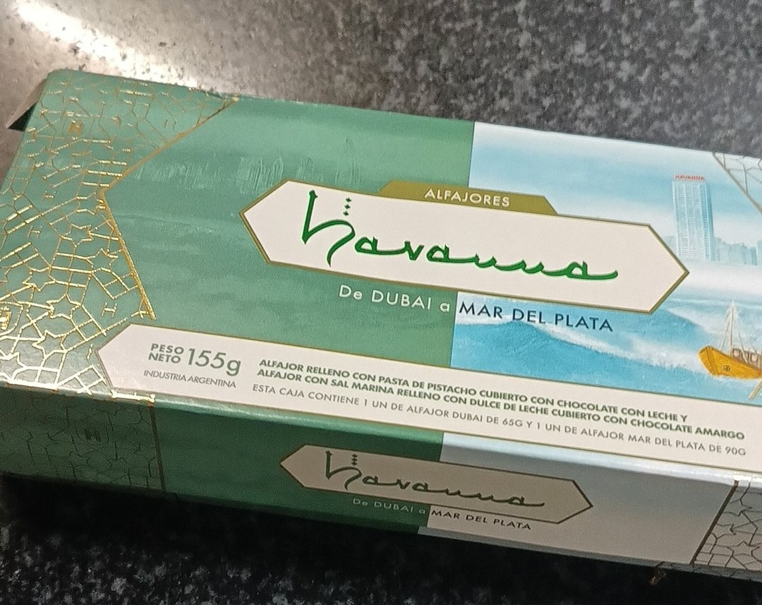Bueno, probé el alfajor Dubai de Havanna. Está muy bien. Aprobado.