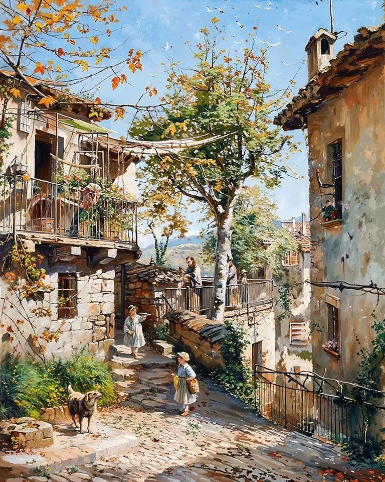 The Village of Goldleaf Whispers
#paintings #art
