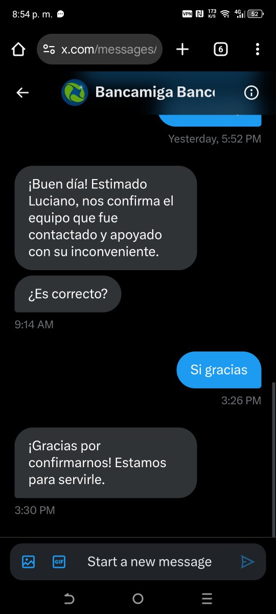 Lucianofinanzas (@lucianobar87966) on Twitter photo Muy bien la atención de <a href="/bancamiga/">Bancamiga Banco Universal</a> en X enseguida me llamaron personalmente para resolver un problema con mi tarjeta 10/10 Muy bien la atención de <a href="/bancamiga/">Bancamiga Banco Universal</a> en X enseguida me llamaron personalmente para resolver un problema con mi tarjeta 10/10