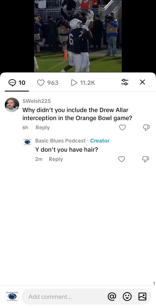 BasicBluesPod's tweet image. I’m pretty over the weirdos that make comments like this.
I will ratio you