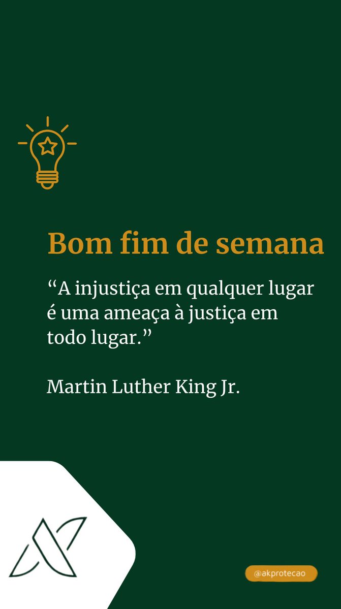AKProtecao's tweet image. A equipe da AK Direito na Comunicação e no Esporte deseja a você um ótimo fim de semana.