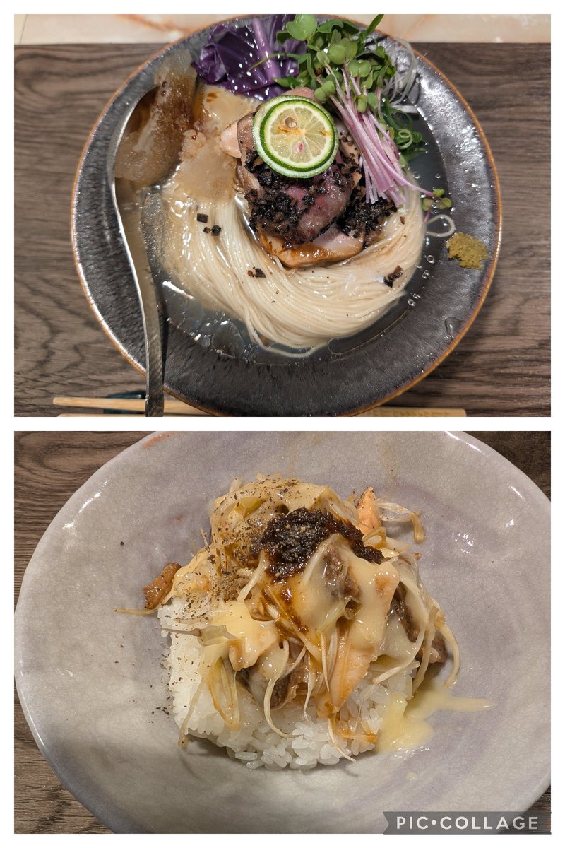 Televiken3rdGen's tweet image. #improv.
7/11㈮夜
素麵Lv100
トリュフと見と煮干と節の四重奏SP
超濃つけ麺【甦りし古の記憶】
ガリマヨネギチャー丼
Aedama︰ガーリックチーズタルタル
店主おまかせ🍜
2年8ヶ月振り〝実家〟への里帰り叶いました😭「ただいま🏠」😭唯一無二のらーめん!最強進化中‼️最高に美味かった‼️幸せです🥰✨