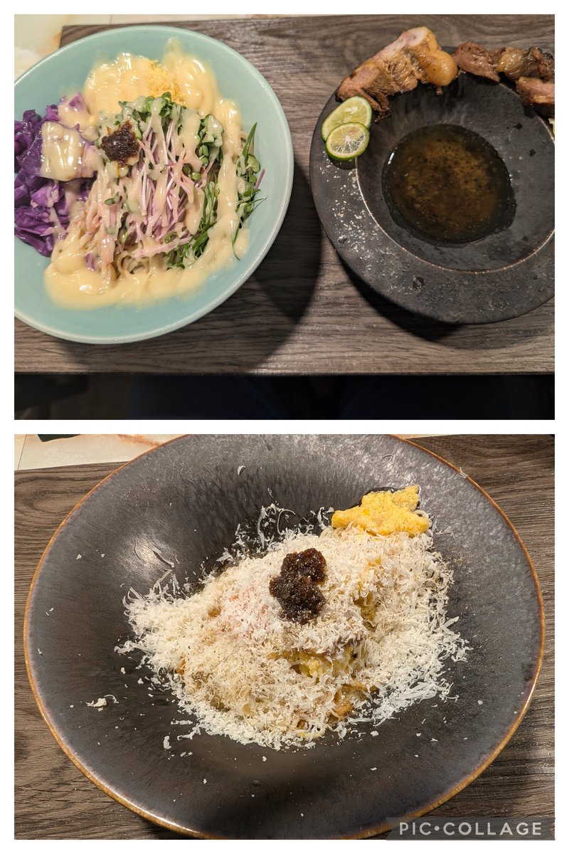 Televiken3rdGen's tweet image. #improv.
7/11㈮夜
素麵Lv100
トリュフと見と煮干と節の四重奏SP
超濃つけ麺【甦りし古の記憶】
ガリマヨネギチャー丼
Aedama︰ガーリックチーズタルタル
店主おまかせ🍜
2年8ヶ月振り〝実家〟への里帰り叶いました😭「ただいま🏠」😭唯一無二のらーめん!最強進化中‼️最高に美味かった‼️幸せです🥰✨