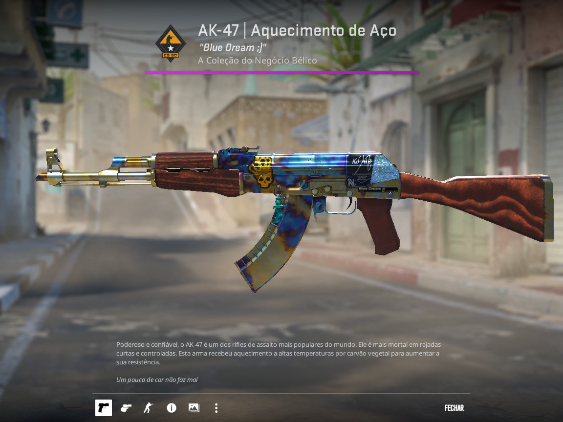 Tô vendendo essa akzinha, quem tiver interesse da um salve!!
R$ 3.200 ustd/3.500 pix

Case Hardened FN 0.02 x Crown Foil