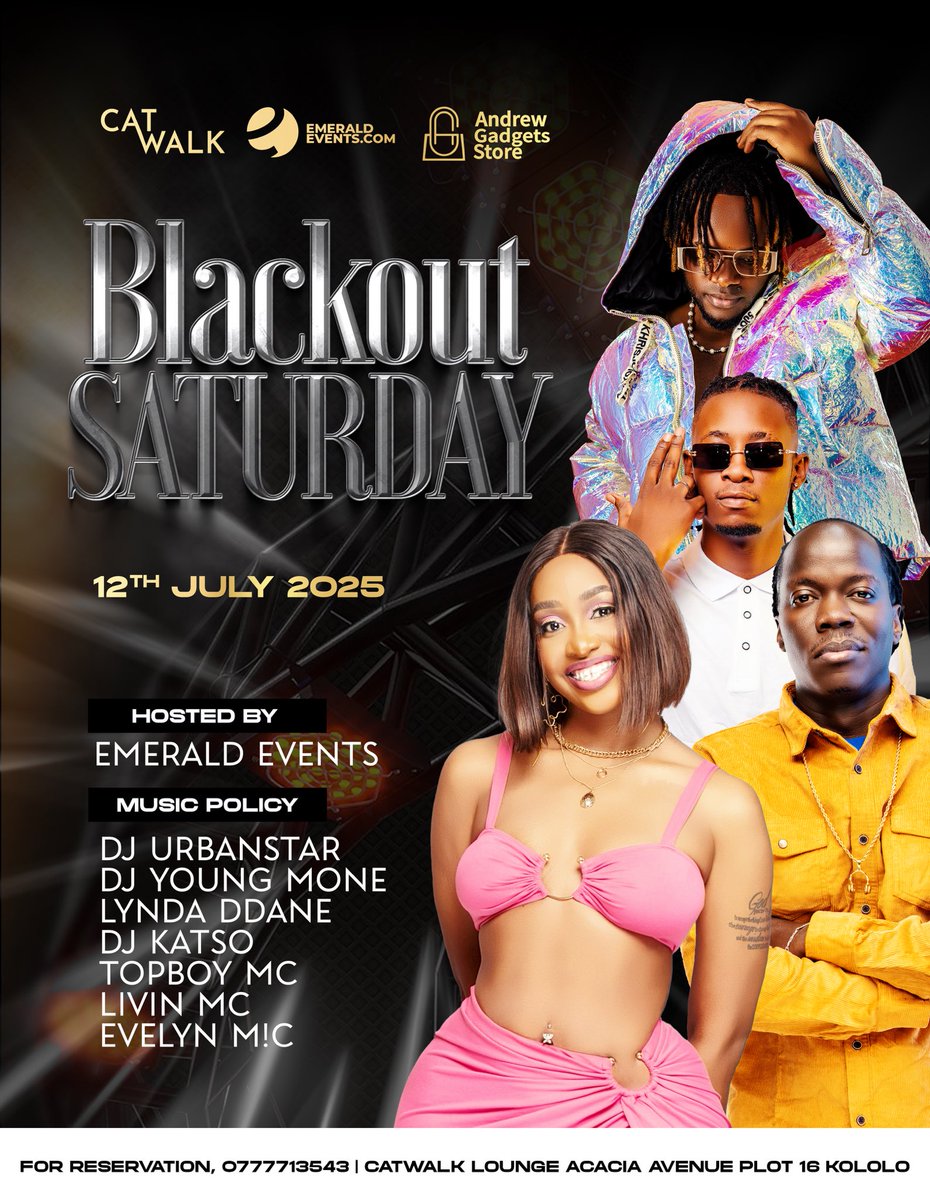CatwalkKla's tweet image. BLACKOUT SATURDAY time to be a hero grab the night and wave your flag with @djyoungmone @djkatso @lynda_ddane @deejayurbarnstar @topboymcofficiall @evelyn_mic_ @onelivinmc hosted by @emerald_events_co