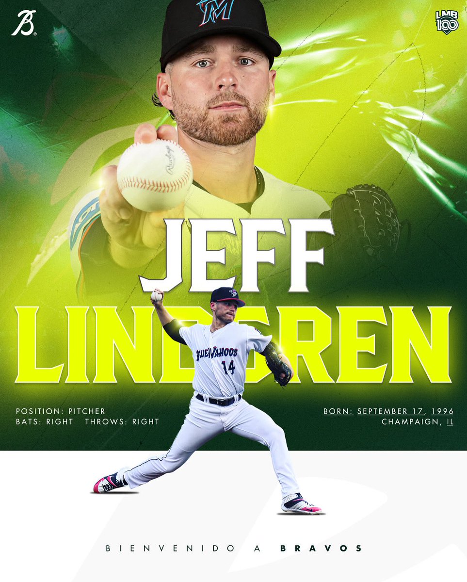 NacimosBravos's tweet image. ¡Brazo de grandes ligas llega a los Bravos! 💥

Jeff Lindgren, quien jugó en la temporada 2023 con los Marlins, se une al equipo para reforzar nuestro pitcheo 💪🔥

Let’s go, Jeff! 🙌

bravosdeleon.com/noticia/jeff-l…