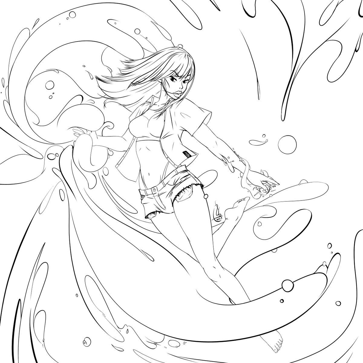 MadWolf_86's tweet photo. Haven’t posted in ages, but hey — still alive!
Drew this today. She controls liquids, not just water. 💧
Part of a bigger project I might finish... someday 😅

#art #illustration #OC #liquidpowers #fantasyart #digitalartist #wip #artist #drawing #magic https://t.co/rOdwzwOiY8