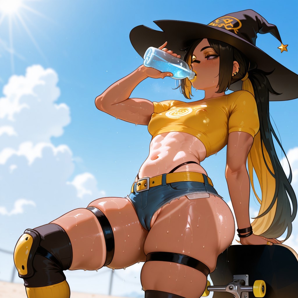 AI_CurvyWitches's tweet photo. Daisy the skateboard Witch. Doing magical tricks.
 #hentai  #witch #waifuwitch #aihentai https://t.co/BGTe5WZqzc