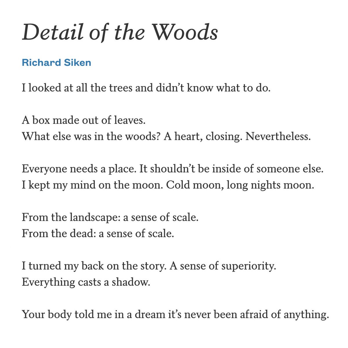richardsiken's tweet image. Truly, I feel like the old poems were written by a different person. I still like them, though.
