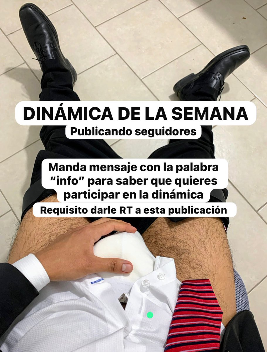 😈DINÁMICA DE LA SEMANA 😈
Publicando seguidores
✅Manda mensaje con la palabra “info” para saber que quieres participar.
✅Requisito para leer tu mensaje haberle dado RT a esta publicación.