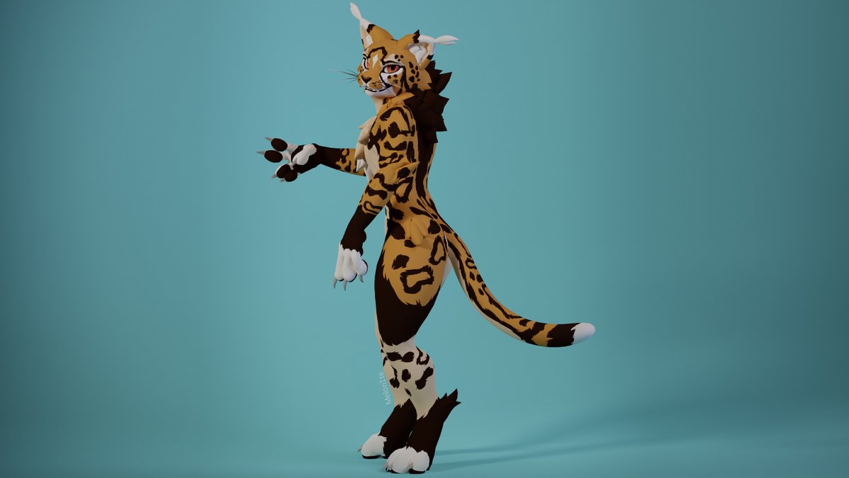 Melon1te's tweet image. A King Cheetah retexture on the Meowper base for Rogue!
Base by Reval_Dev, TheRoyalGryphon and meaty_tw
#render #vrchatfurry