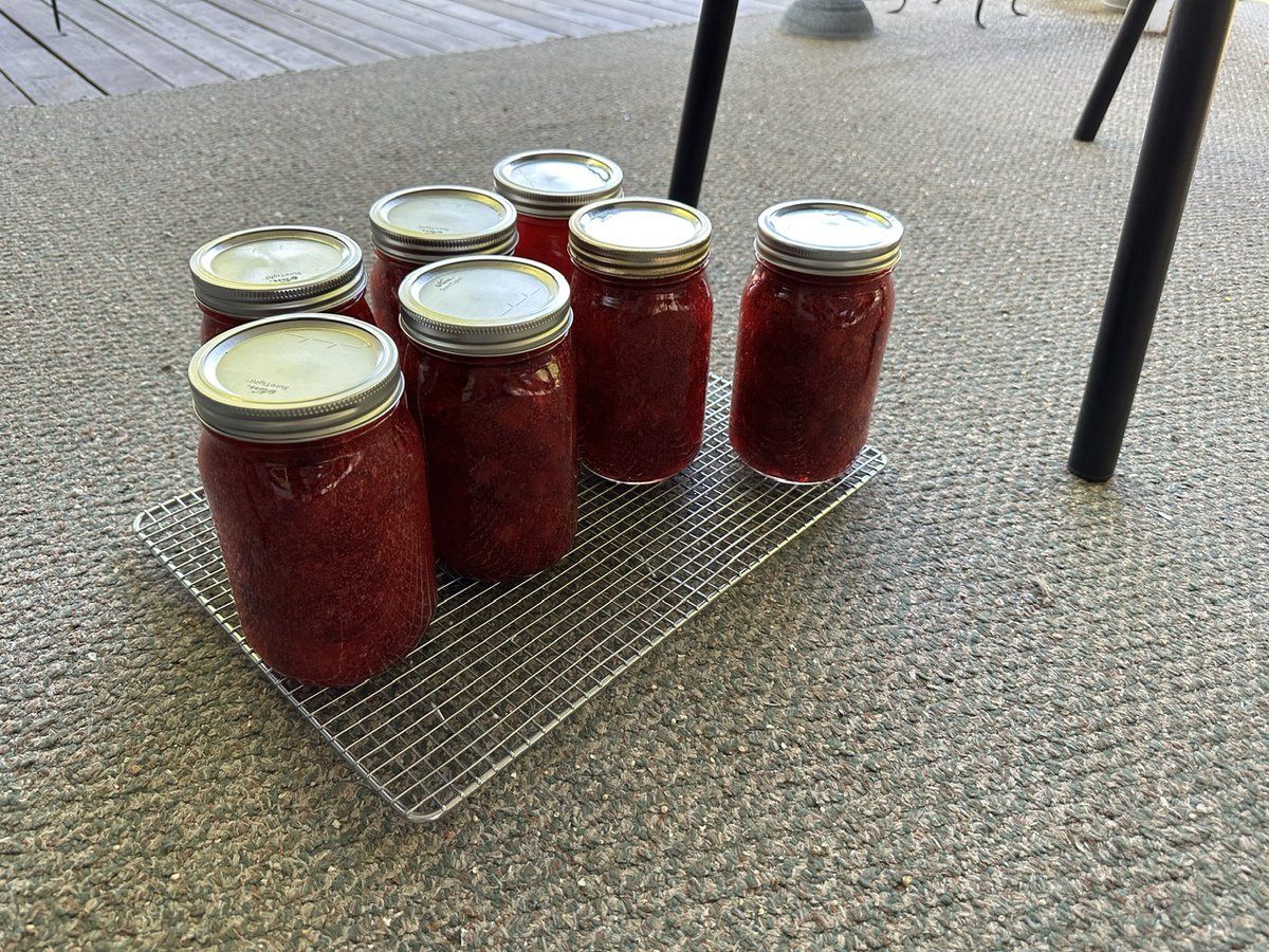 FAllanRoth1's tweet image. I just finished a batch of cherry pie filling.
I do my canning on the CampChef on the back deck, so I don’t heat the house up too bad.