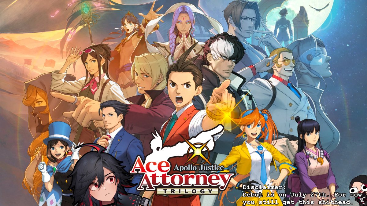Alright Misfits, it's been a MILLION YEARS, and my voice is about 85%, but I want to dive back into Ace Attorney tonight! We'll be starting Turnabout Academy, and as usual I'll be voicing every character.

Show starts ~7pm PT! 🫵🏼
Hope to see you there.