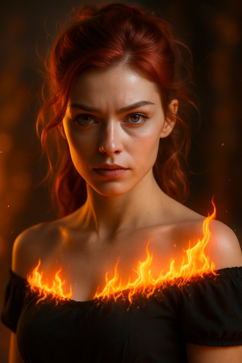 darkstavern's tweet image. She didn’t just learn fire—she is fire. 🔥  

Meet the scorch-born sorceress setting wardrobes (and worlds) ablaze. 

Dare to challenge her in your campaign?  #EpicFantasy #AIArt #FireMage