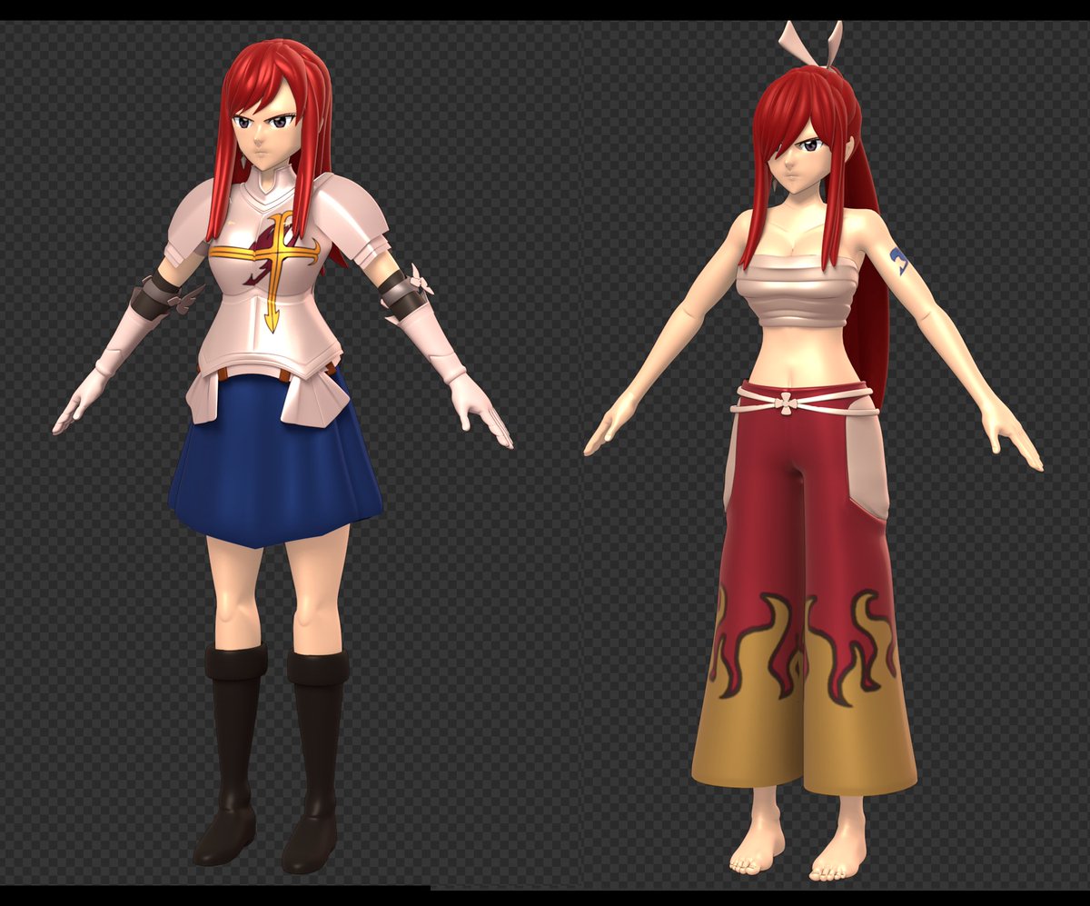 lIJCThorntonll's tweet image. Whew... honestly this is why I&apos;ve been away for some time, sorry folks. XD

Did another 3d modeling attempt on another Anime character; Erza Scarlet from Fairy Tail!

#3DCG #FairyTail