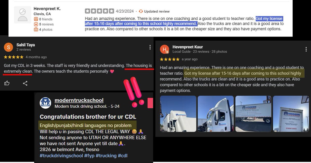 maybedanielleee's tweet image. When 55 USDOTs show up at one apartment complex, it’s not a coincidence. It&apos;s the AMERICAN DREAM! 

I can’t confirm this one’s shady, but the pattern is here -- housing, meals, training, pass the test. 
Then, MAKE LOTS OF MONEY!

These CDL schools are outrageous. They &quot;train&quot;…