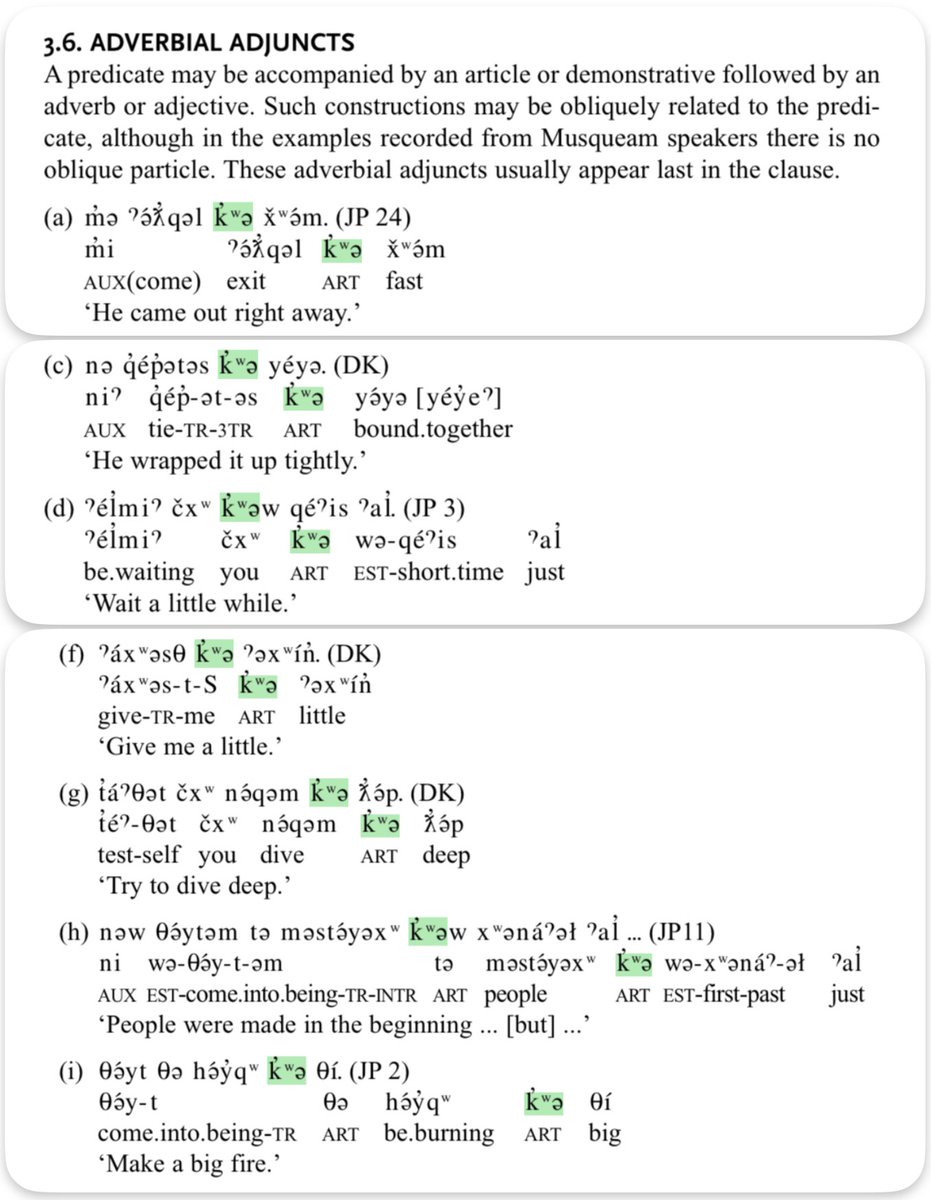 KEBuHCAH's tweet image. Swahili Halkomelem
🤝*
adding "kwa"
in front of words
to form adverbials
(*and arguably Latin too, with qua?)