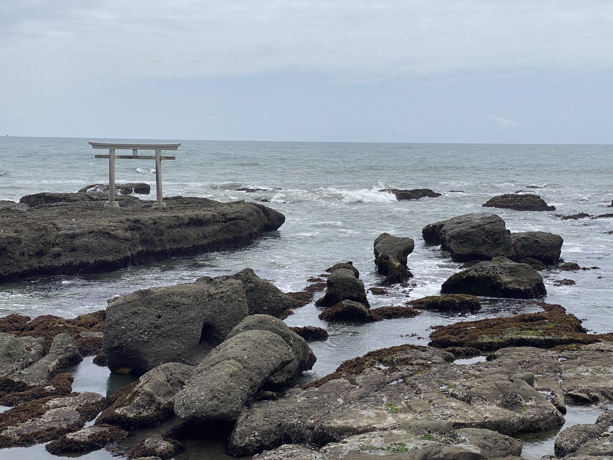 tamatetu's tweet image. 神磯にお参り。

今日の大洗は風が涼しくて気持ちいい〜❗️