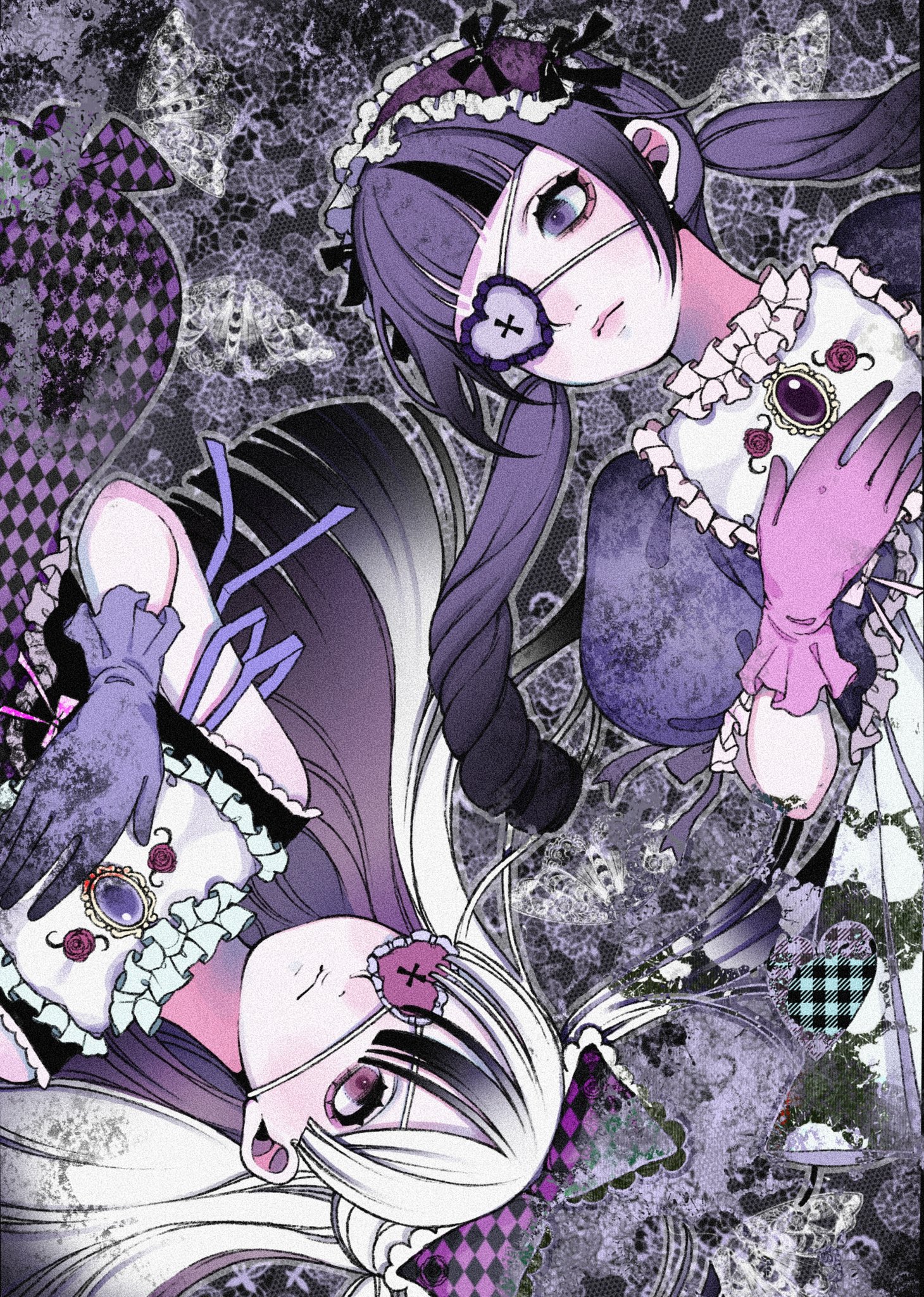美品！単衣＊影絵風＊幻想的なバラ＊手描き＊紋無し＊訪問着＊１６０ｃｍ＊裄６３ 単衣】櫨色地 たたき染め風あられ暈かし 小紋 | 大山キモノ・ち