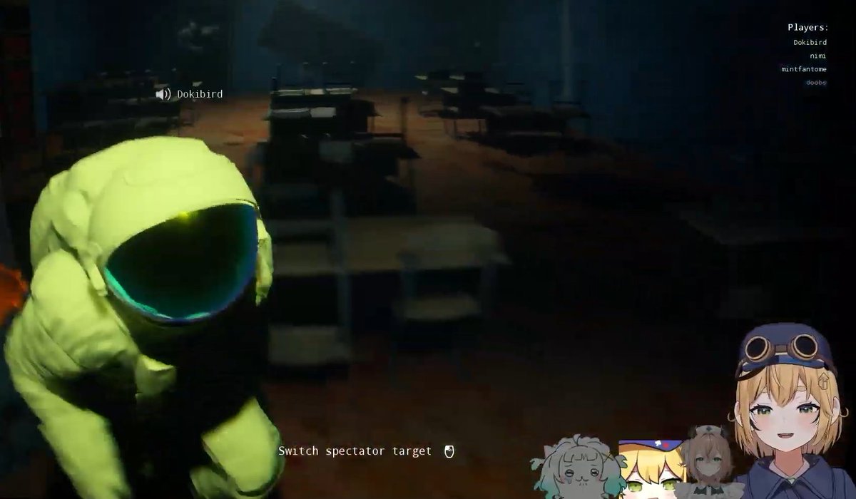 hawkTHEchungus's tweet image. dooby laughing at doki going &quot;he&apos;s right behind me isnt he&quot; H8SR7GHFA