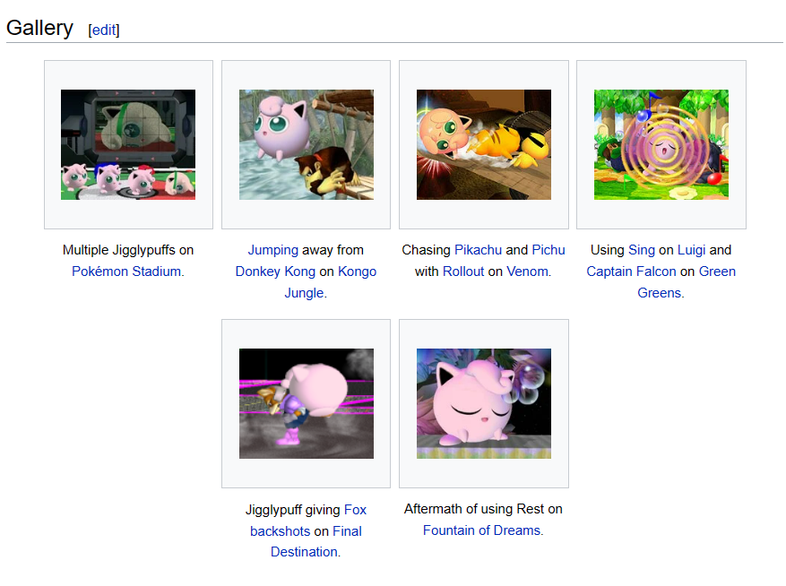 the ssbwiki jigglypuff gallery is so wholesome🥹